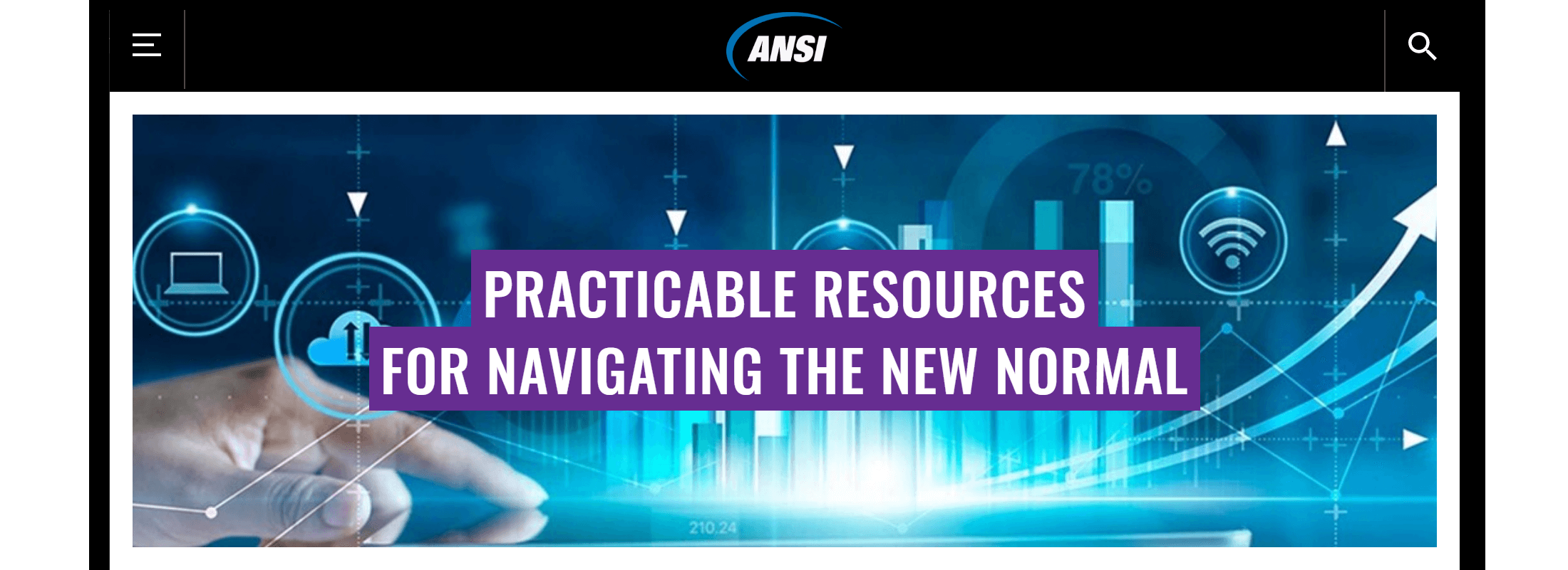 ANSI New Normal webpage