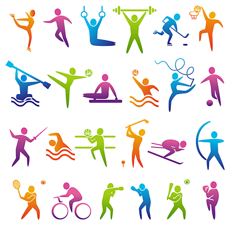 Illustration of various Olympic sports