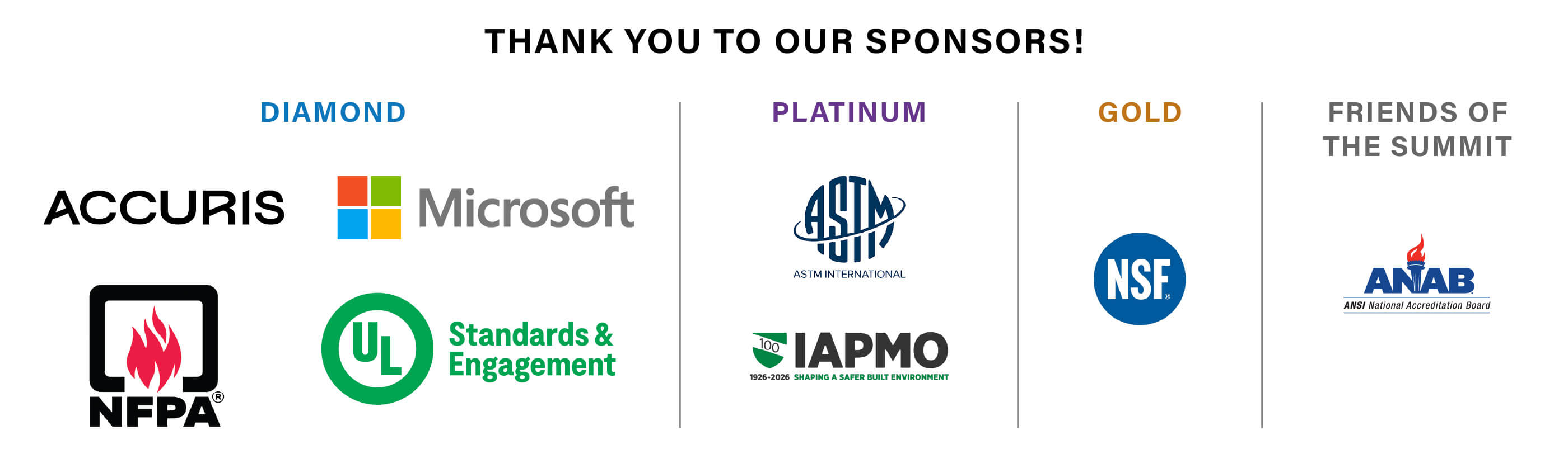 ANSI Summit 2026 Sponsors July 10