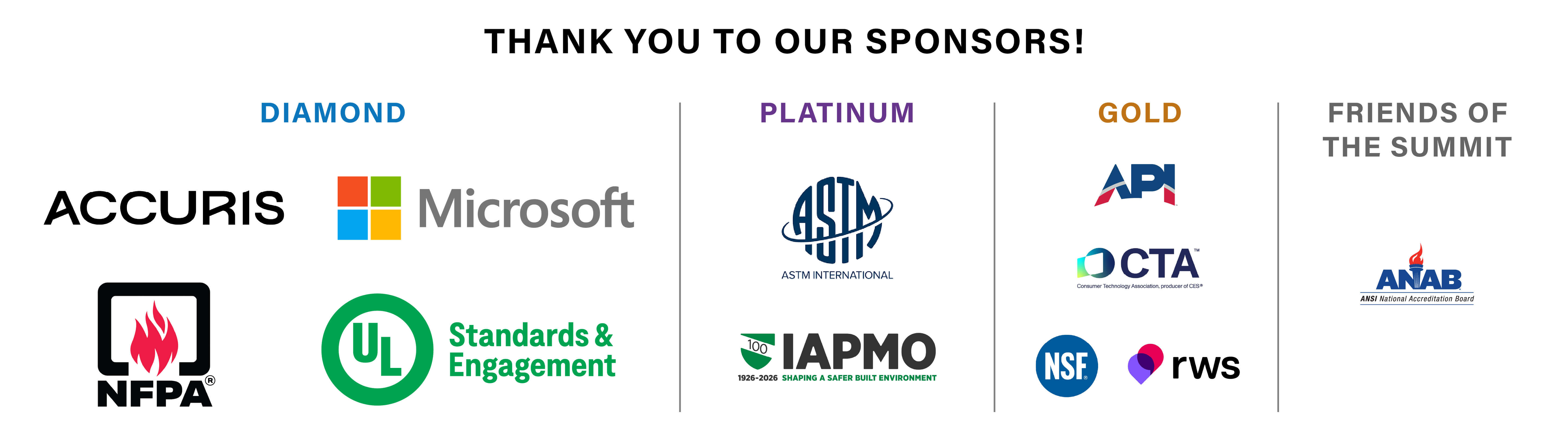 ANSI Summit 2026 Sponsors as of July 21